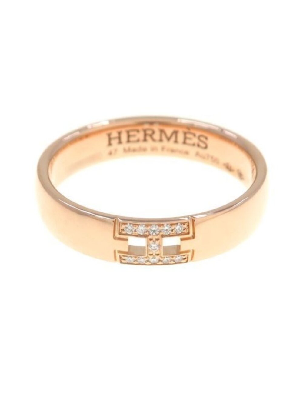 Hermes Everhera Crest Sling Diamond 47 Ring